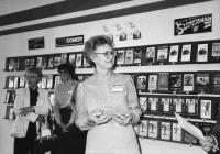 Jeanne Savage at Sounds Easy video store in 1984