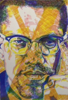 Ted Stevens Malcom X portrait.