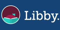 Libby logo on blue background
