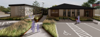 Rendering of the new Spring Hill Library exterior.